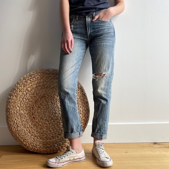 SALE ⬇️ G-STAR BOYFRIEND MEDIUM BLUE WASHED JEANS -24 - Picture 3 of 16